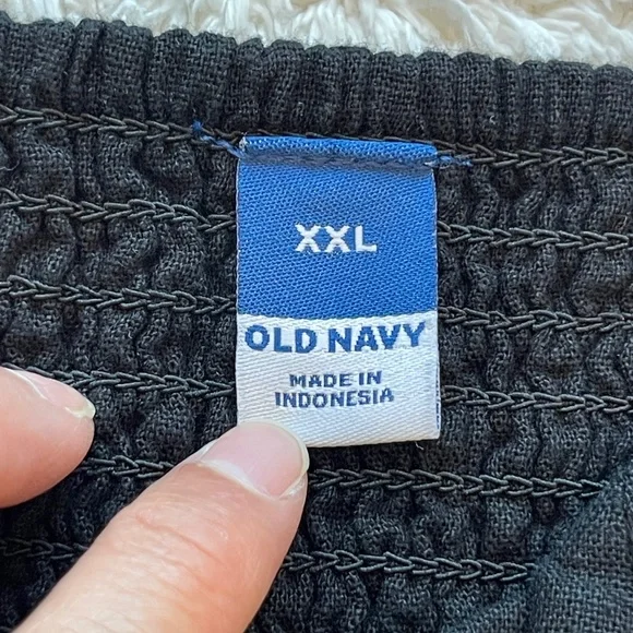 Old Navy Dress Women's XXL Babydoll Linen Blend Sleeveless Midi Pockets Black - Picture 6 of 14